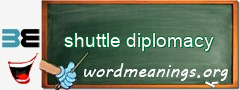 WordMeaning blackboard for shuttle diplomacy